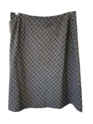 Vintage 90s Cutter and Buck Plaid A Line Skirt Size 12 Office Wear Deadstock NEW - Image 1 of 4