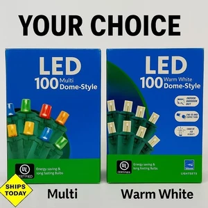 LED Christmas Dome Lights 100ct White or Multi Indoor Outdoor UL Certified - Picture 1 of 30
