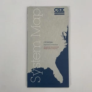 CSX Transportation System Map 1987 Regional Connections American Barge Line Co. - Picture 1 of 13