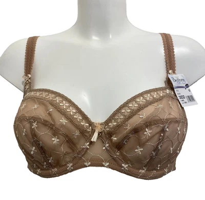 Bestform Panama Nude Bra 30DD Underwired lace cups no padding supportive floral - Image 1 of 4