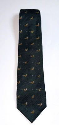 VTG Beretta Sport Silk Tie Green Pheasant Motif Classic Hunting W3.5 L 56.75" - Image 1 of 4