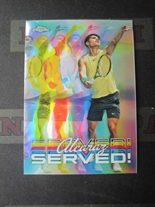 2024 Topps Chrome Tennis Refractor Served! Carlos Alcaraz - Picture 1 of 1