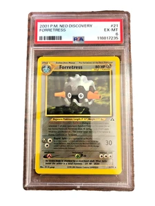 Forretress Rare #21 - PSA EX-MT 6 - 2001 Neo Discovery Unlimited - Pokemon TCG - Picture 1 of 3