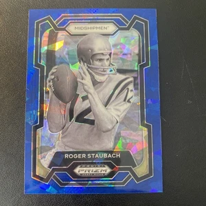 2024 Panini Prizm Draft Picks - Blue Ice # 32 Roger Staubach NAVY Cowboys #/99 - Picture 1 of 5