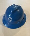 NEW MSA V-Gard Protective Helmet  Type 1  Class E Full Brim - Blue