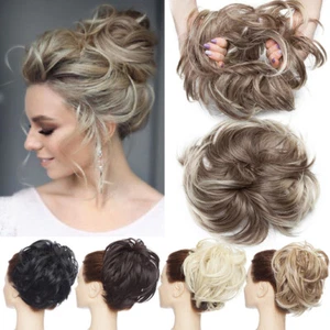 X-LARGE Messy Bun Hair Piece Scrunchie Updo Wrap on Hair Extensions as Human US - Picture 1 of 27
