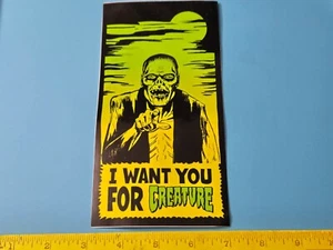 VTG CREATURE FIEND CLUB COLLIN PROVOST DAVE GRAVETTE NOS SKATEBOARD DECK STICKER - Picture 1 of 1