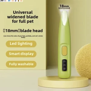 New Dog Paw Trimmer with LED Light Fully Waterproof Pet Hair Trimmer with LED Di - Picture 1 of 12