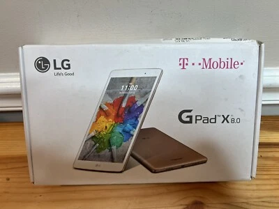 New Sealed LG G Pad X 8.0 LG-V521 T-Mobile Only 16GB White/Gold - Image 1 of 4