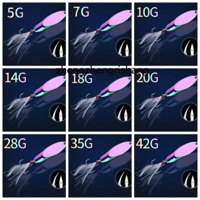 5PCS Beveled Sequins Metal Fishing Spinner Spoon Bait Crankbait Lures 5g-42g - Image 1 of 4