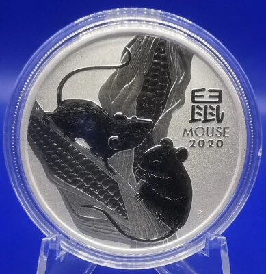 1oz Lunar III 2020 - 2024 Maus Ochse Tiger Hase Drache Silber 999 Australien - Bild 1 von 2