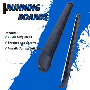 Fits for 2015-2021 Toyota Hilux Revo RunningBoard Side Step Nerf Bar 2PCS Black - Picture 1 of 7