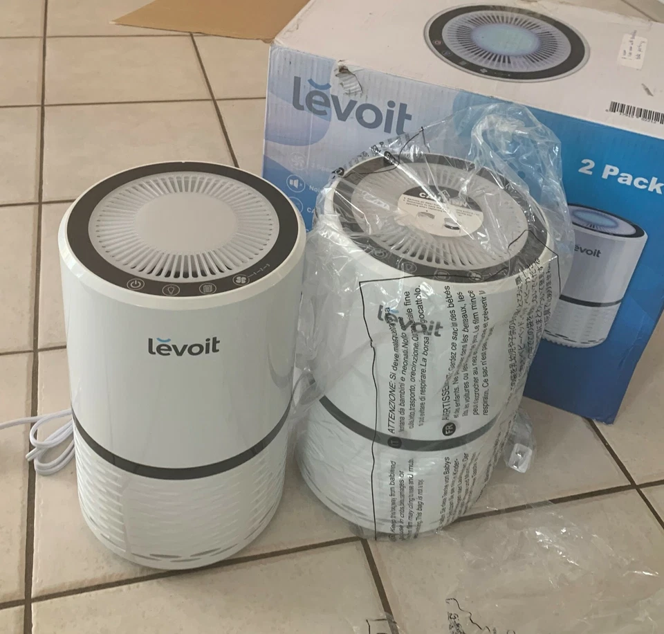 2 purificadores de ar Levoit para casa com filtro Hepa verdadeiro, purificador de ar 1LN e 1 novo - Imagem 1 de 1