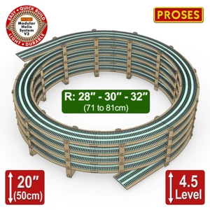 Radius Helix 30"" per tracce 28"" - 30"" - 32"" (ideale per scala HO) per modellini di treni - Foto 1 di 5