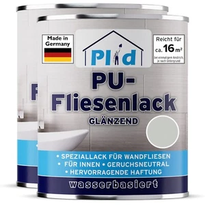 Fliesenlack 1,5l Lichtgrau glänzend, für ca. 16m² / Fliesenfarbe Lack Küche/Bad - Bild 1 von 1