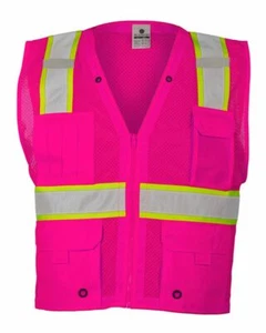 Kishigo EV Series Enhanced Visibility Multi-Pocket Mesh Safety Vest B100-111 - Picture 1 of 21