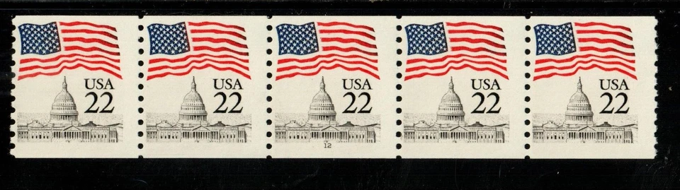 Scott 2115 22¢ Flag over Capitol P#12 MNH Free shipping in the USA - Image 1 of 1