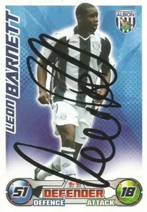 LEON BARNETT SIGNED WEST BROM 2008/2009 MATCH ATTAX TRADING CARD+COA - Picture 1 of 1