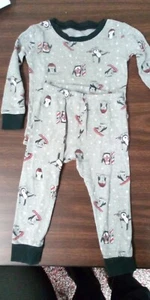 Carter's 24 Meses Invierno Pingüino Pijama Manga Larga Top y Pantalones Largos - Imagen 1 de 2