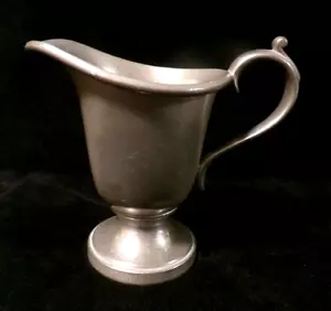 VINTAGE REED & BARTON PEWTER CREAMER with PEDESTAL BASE - Numbered - #5 - Picture 1 of 11