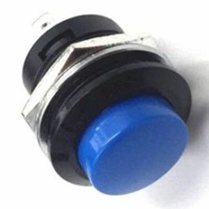 Round Metal Push Button Momentary Switch  BLUE ( STK: 14985) - Picture 1 of 2