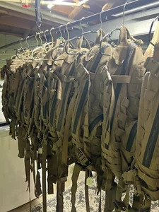 Lot of 5 USMC FILBE ASSAULT PACKS COYOTE PROFESSIONALLY REPAIRED W/STIFFNERS - Picture 1 of 7