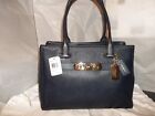 COACH SWAGGER IN PEBBLE LEATHER CARRYALL TOTE NAVY WITH GOLD $ 395.00 # 36488 