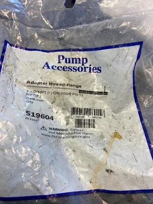 Grundfos 519604 1-1/2" Npt Flange Kit - Image 1 of 3