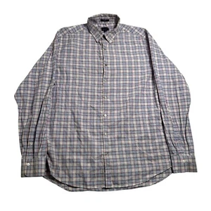 Gant Shirt Mens 2XL 18 Plaid Long Sleeve Button Up Multicoloured Cotton Blend - Picture 1 of 8