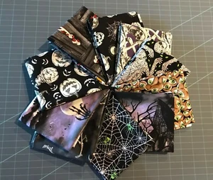 Blank Hocus Pocus 10 Fat Quarter Bundle - Glow In The Dark - Picture 1 of 12
