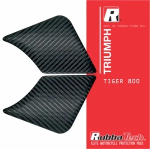 RUBBATECH AK CARBON TRIUMPH TIGER 800 Tanque Rodilla Pastillas - Picture 1 of 4