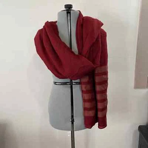 Zara Accessories Rust Stripe Acrylic Scarf Pashmina Approx 85 x 40 - FLAWS - Picture 1 of 6