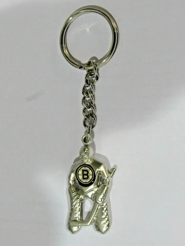 NHL Boston Bruins Hockey Player Key Chain Logo on Chest Cover
