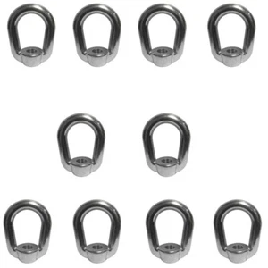 10 piezas SS 316 TUERCA DE OJO 1/2" UNC rosca de grifo de acero inoxidable barco marino 2150 lb WLL - Imagen 1 de 5