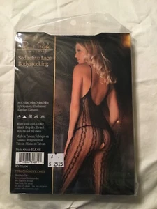 Rene’ Rofe’ Lingerie Seductive Lace Bodystocking Black One Size New - Picture 1 of 2