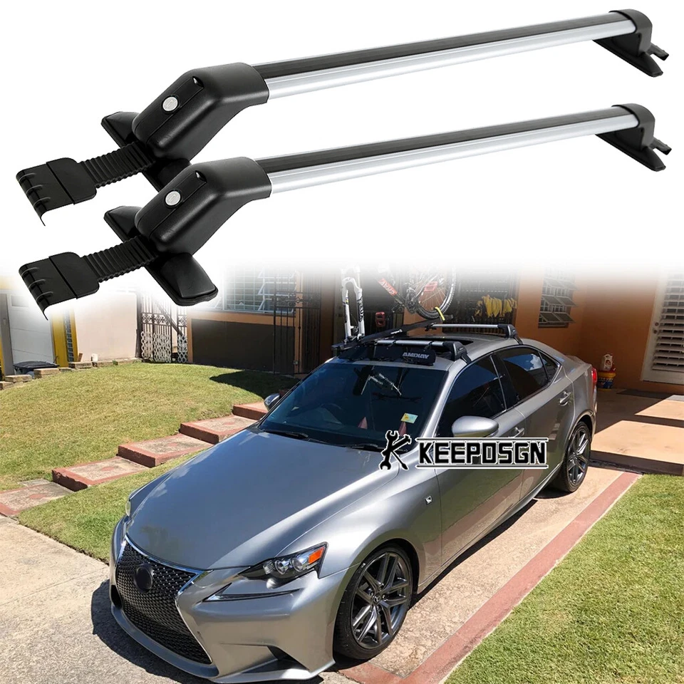 Portaequipajes de aluminio con barra transversal de techo para Lexus IS 250 300 350 F Foto 1 de 4