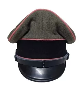 WWII German Waffen SS Panzer Officer Visor Cap with Complete Metal Badges - Picture 1 of 5