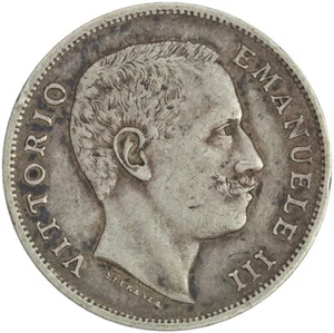 Italien Silber 1 Lire 1902 - Bild 1 von 2