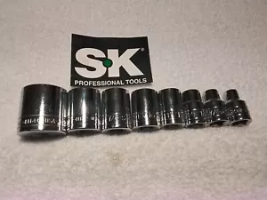 S-K 1/2" DRIVE SOCKET SET 8PC SAE - Picture 1 of 7