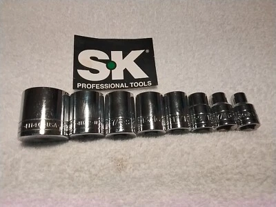 S-K  1/2" DRIVE  SOCKET SET  8PC  SAE  - Image 1 of 4