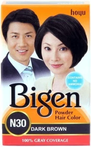 Bigen Powder Hair Color, Dark Brown N30 - Pack of 3 (Combo Set) Free Shipping - Picture 1 of 3