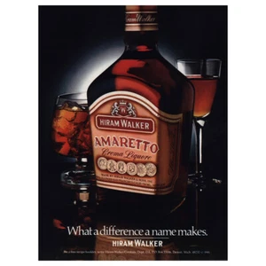 1982 Hiram Walker Amaretto: What a Difference a Name Makes Vintage Print Ad - Bild 1 von 1