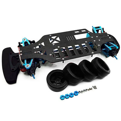 Für TAMIYA 4WD TT01 TGS Tourenwagen Carbon Fiber Chassis Metal RC Car Frame 1/10 - Bild 1 von 4