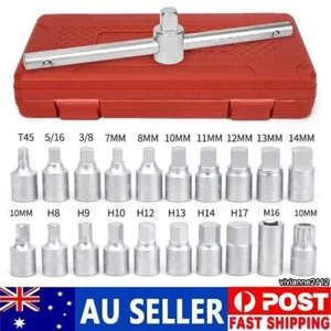 21pcs Oil Drain Sump Plug Key Socket Set Axle Oil Spanner 3/8" Car Van Bike NEW - Picture 1 of 10