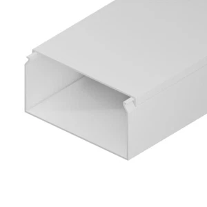 Goulotte électrique PVC blanc 80x40mm – 2m – EDO TECHNIC – Fixation à vis - Foto 1 di 4