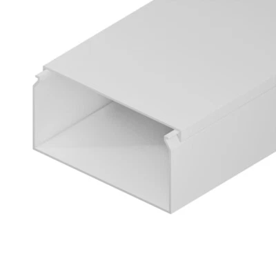 EDO SOLUTIONS Goulotte électrique PVC blanc 80x40mm – 2m – EDO TECHNIC – Fixation à vis