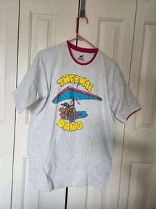 Vintage 90er Hund Thermo Dawg Drachenflieger Gleitshirt T-Shirt L grau - Bild 1 von 6