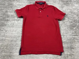 US Polo ASSN Shirt Mens Small Red Ultimate Pique Cotton Blend Casual - Picture 1 of 12