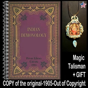 Antique Book Occult Indian Demonology Hindu Occultism Black Magick Dark Grimoire - Picture 1 of 24