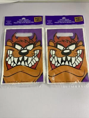 Nuevo de Lote Antiguo Taz Looney Tunes Fiesta de Cumpleaños Bolsas de Golosinas Fiesta de Caramelos 8ct. Lote de 2 Foto 1 de 3